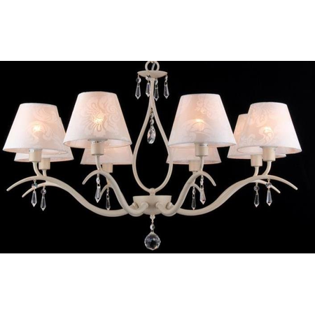 Candelabru Elegant Talia,8 becuri dulie E14, 230V,D.77cm, H.51 cm,Crem