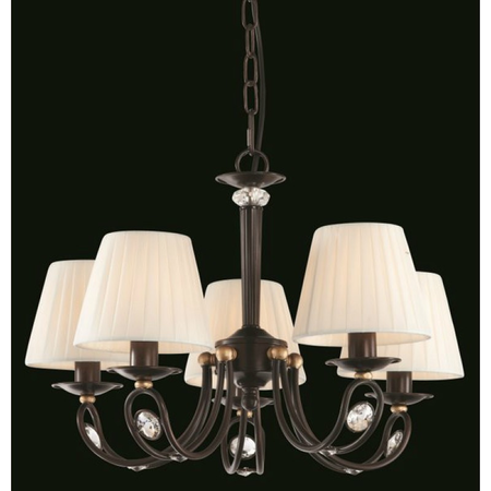 Candelabru Proline ,5 becuri dulie E14, 230V,D.55cm, H.38 cm,Maro