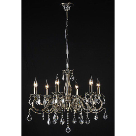 Candelabru bronze ,6 becuri dulie e14, 230v,d.67cm, h.53 cm,bronz