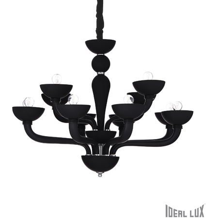 Candelabru casanova, 16 becuri, dulie e14, d:1200 mm, h:650/1550 mm, negru