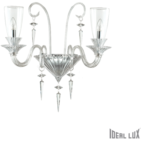 Aplica beethoven, 2 becuri, dulie e14, l:520 mm, h:555 mm, transparent