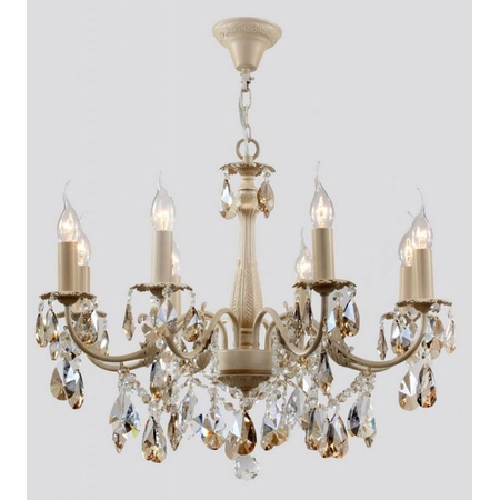 Candelabru Pastello ,8 becuri dulie E14, 230V,D.65cm, H.53 cm,Crem