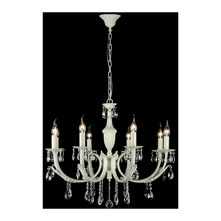 Candelabru verona ,8 becuri dulie e14, 230v,d.76cm, h.66 cm,alb