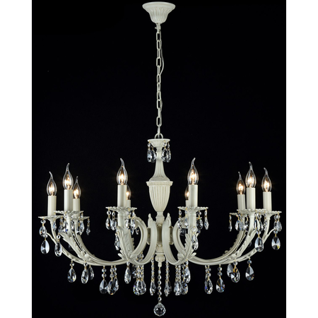 Candelabru Verona ,10 becuri dulie E14, 230V,D.88cm, H.65 cm,Alb