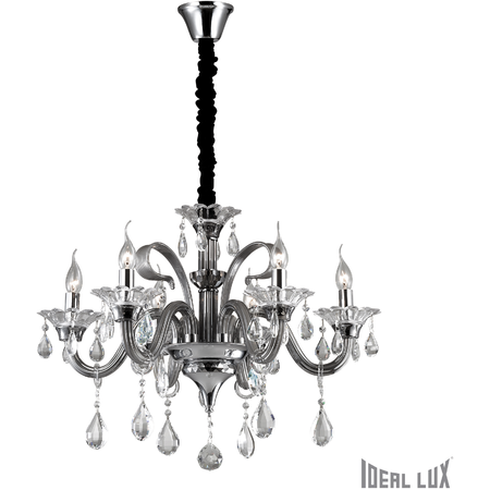 candelabru Colossal, 6 becuri, dulie E14, D:660 mm, H:700/1800 mm, Gri