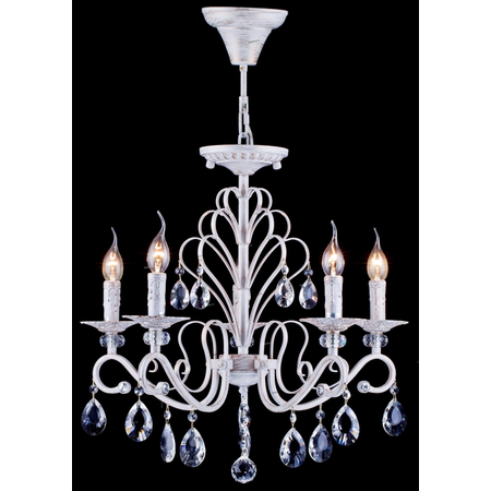 Candelabru Aria,5 becuri dulie E14, 230V,D.54cm, H.84 cm,Alb-auriu