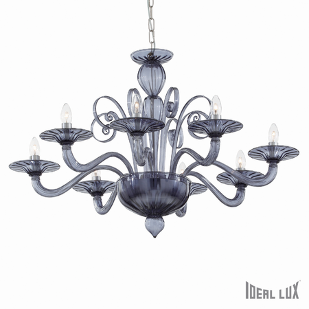 Candelabru armani, 8 becuri, dulie e14, d:920 mm, h:850/1300 mm, gri