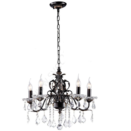 Candelabru Vivaldi,5 becuri dulie E14, 230V,D.57cm, H.49 cm,Maro