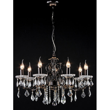 Candelabru Vivaldi,7 becuri dulie E14, 230V,D.70cm, H.51 cm,Maro