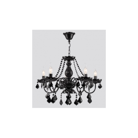 Candelabru contrast,5 becuri dulie e14, 230v,d.60 cm, h.45 cm,negru