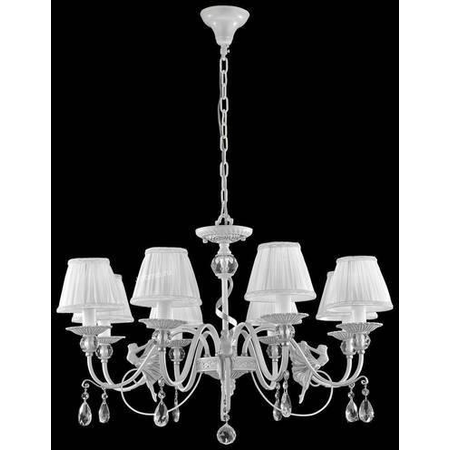 Candelabru elina,8 becuri dulie e14, 230v,d.76 cm, h.51 cm,argintiu