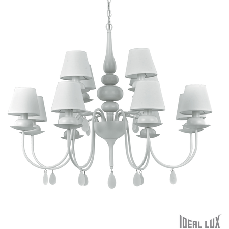 candelabru Blanche, 12 becuri, dulie E14, D:920 mm, H:930/1730 mm, Negru