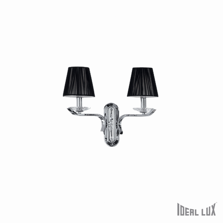 Ideal Lux Aplica accademy, 2 becuri, dulie e14, l:410 mm, h:360 mm, crom