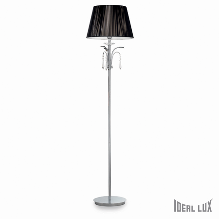 Ideal Lux Lampa de podea accademy, 1 bec, dulie e27, d:400 mm, h:1670 mm, crom