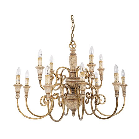 Candelabru Palio, 12 becuri, dulie E14, D:1000 mm, H:750/1800 mm, Ruginiu