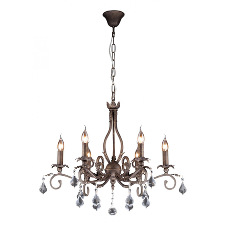 Candelabru House Templiers,6 x E14, 230V, D.65cm,H.56 cm,Maro inchis