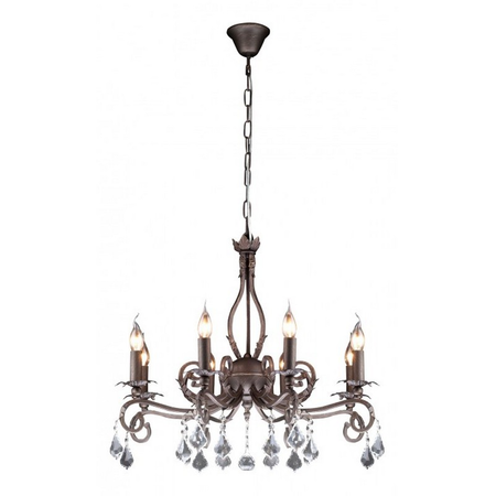 Candelabru House Templiers,8 x E14, 230V, D.69cm,H.58 cm,Maro inchis