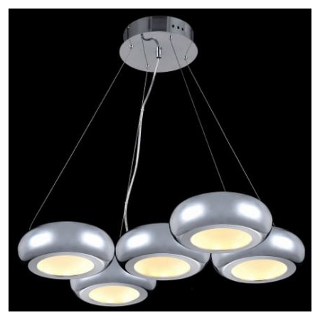 Lampa suspendata modern pulsar led,5 x 12w,d.600x440,cm,h.1200 cm,crom