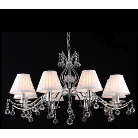 Candelabru Modern Selena,8 becuri dulie E14, 230V,D.86cm, H.53 cm,Crom