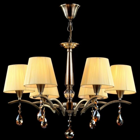 Candelabru Modern Arte,6 becuri dulie E14, 230V,D.58cm, H.42 cm,Bronz