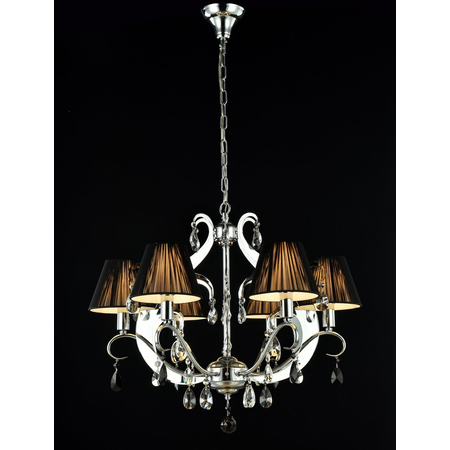 Candelabru modern mina,6 becuri dulie e14, 230v,d.66cm, h.56 cm,nichel