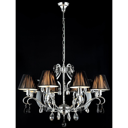 Candelabru modern mina,8 becuri dulie e14, 230v,d.80cm, h.56 cm,nichel