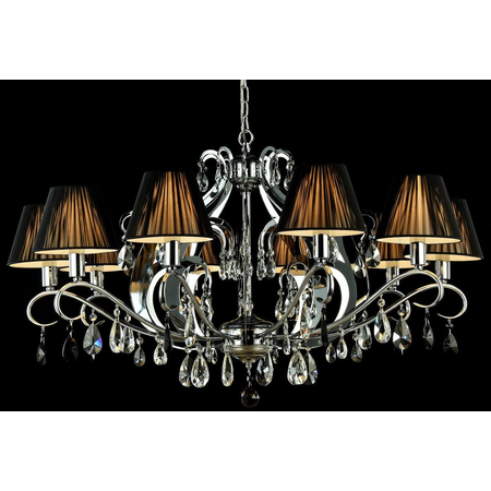 Candelabru Modern Mina,10 becuri dulie E14, 230V,D.57cm, H.96 cm,Nichel