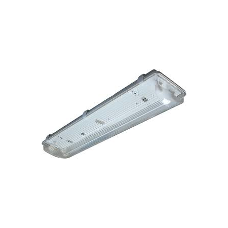 Lampa tehnica medii umede,2 x 18w,tub fluorescent t8 ,ip65,l:66 cm,acril