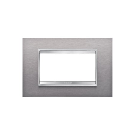 Placa ornament Chorus LUX - METAL - 4 module- BRUSHED STAINLESS STEEL - CHORUS