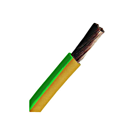Conductor flexibil cu izolaţie din pvc h07v-k 1,5mm² galben verde