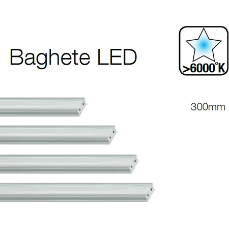 Bagheta led componibila 60cm 9w 24vcc lumina rece 6000k led link