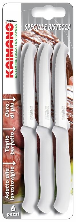 Coltello Tavola KAIMANO Nero lama speciale in acciaio inox per