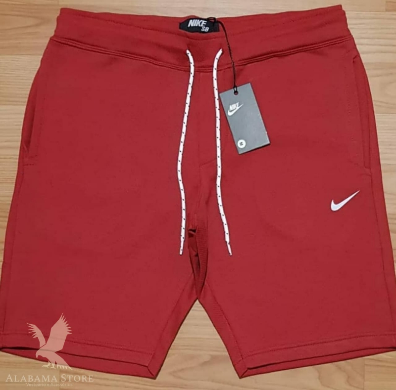 bermuda nike moletom vermelha