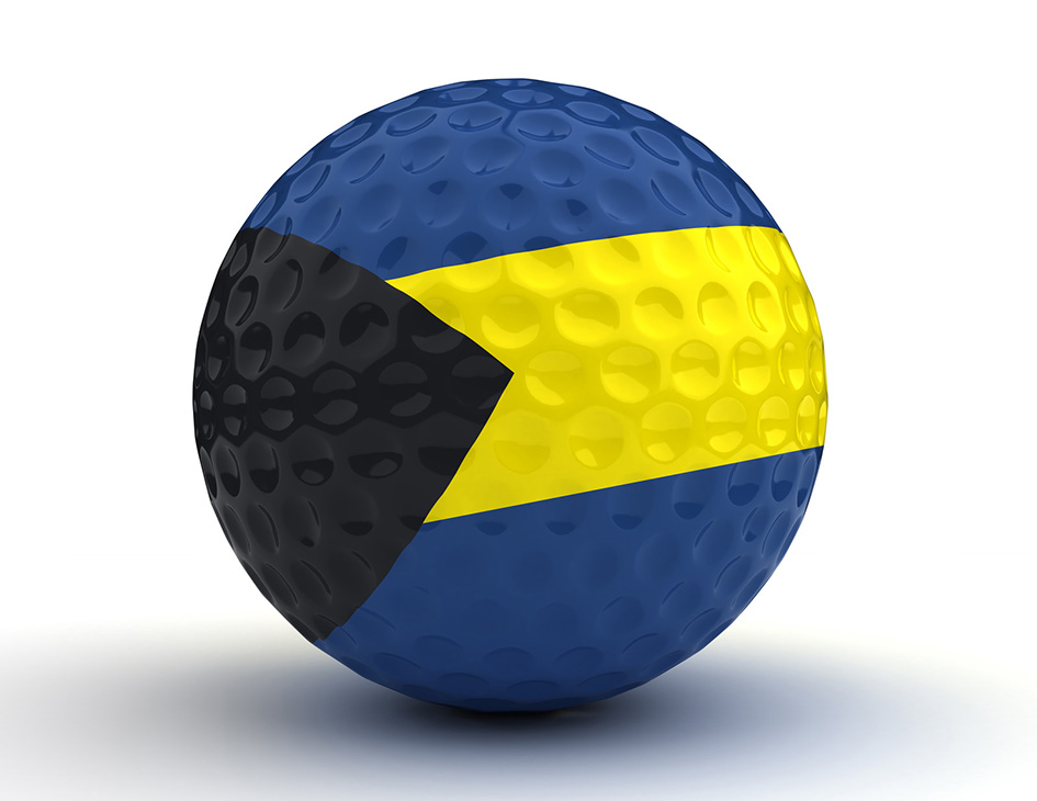 Bahamas Flag Golf Ball