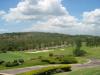 The front nine holes of the golf course with Village back ground