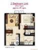 2-bedroom model floor plan