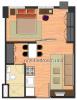1BR floor layout