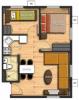 2BR floor layout