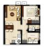 2-BR Unit floor plan