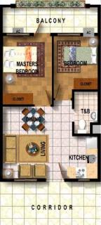 2 bedroom floor plan