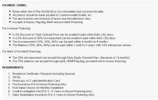 188 Sunflower Drive Payment Terms