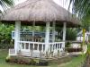 Gazebo with thatched roof