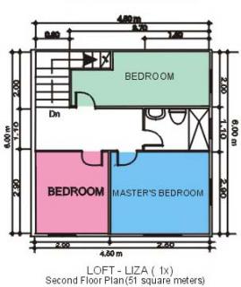 2nd floor plan of liza model