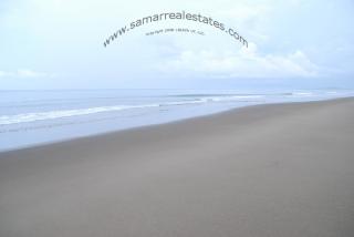 The beach facing east