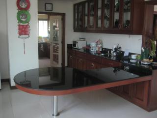 black granite tabletop first flr