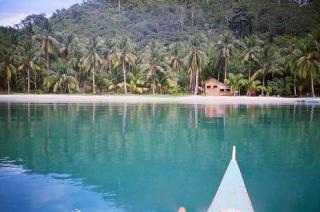 Front view of the property from the boat