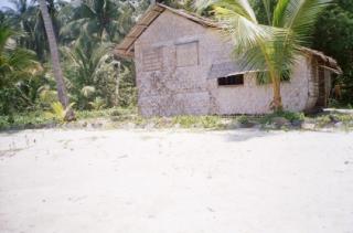 Native hut right on the beach