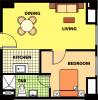 1 BR Unit Flr Plan