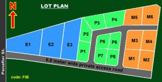 Penaflor Subdivision Lot Plan