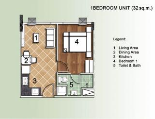 floor plan 1 bedroom unit